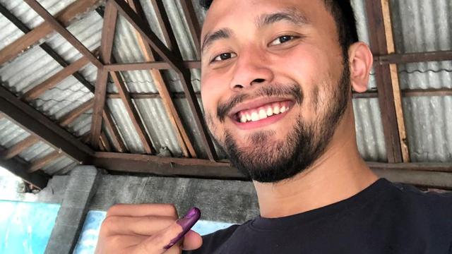 Adhi Pratama Seusai memilih di TPS