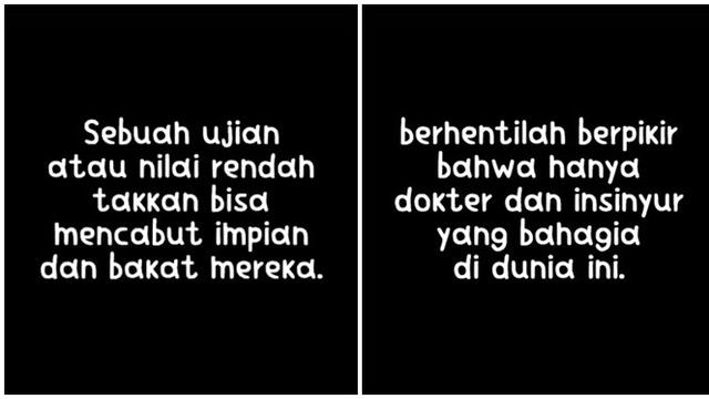 Status Wali Kelas Tentang Nilai Ujian Anak Ini Menyentuh Banget