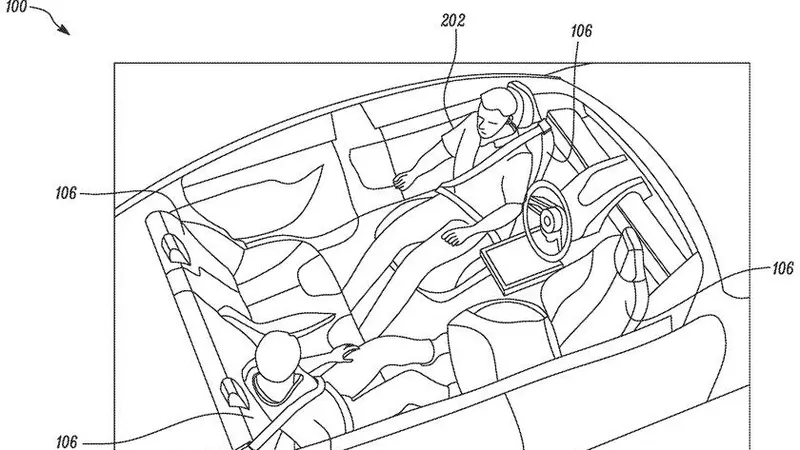 Tesla Patenkan Interior dengan Kursi Putar dan Setir Tengah (Carbuzz)