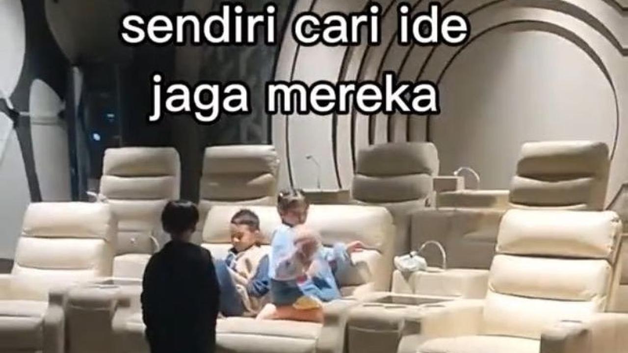 Rupanya, ia mengajak anak-anak tersebut untuk nonton bioskop yang ada di lantai dasar. Menurutnya, ia harus pintar cari ide saat menjaga anak-anak ini karena mereka tidak dibebaskan bermain ponsel.