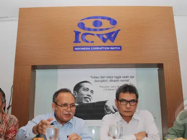 Indonesia Corruption Watch (ICW) menggelar diskusi tentang wacana pemberian remisi oleh Kemenkumham di Kantor ICW, Jakarta, Selasa (24/3/2015). (Liputan6.com/Helmi Afandi)