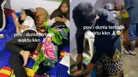 Viral momen KKN cowok ini kompak masak (Sumber: TikTok/unnesgiat5wonorot)