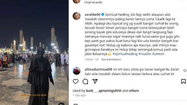 Tampilan Sarah Keihl Saat Ibadah Umroh Ini Banjir Pujian Warganet