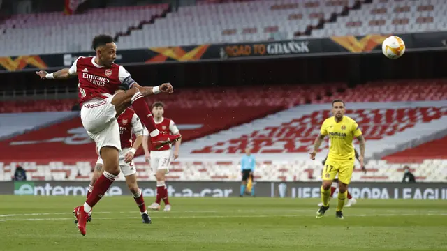 FOTO: Villarreal Gagalkan All English Final usai Singkirkan Arsenal - Pierre-Emerick Aubameyang