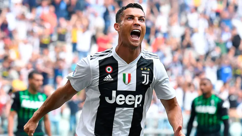 Cetak Gol Perdana untuk Juventus, Begini Selebrasi Cristiano Ronaldo