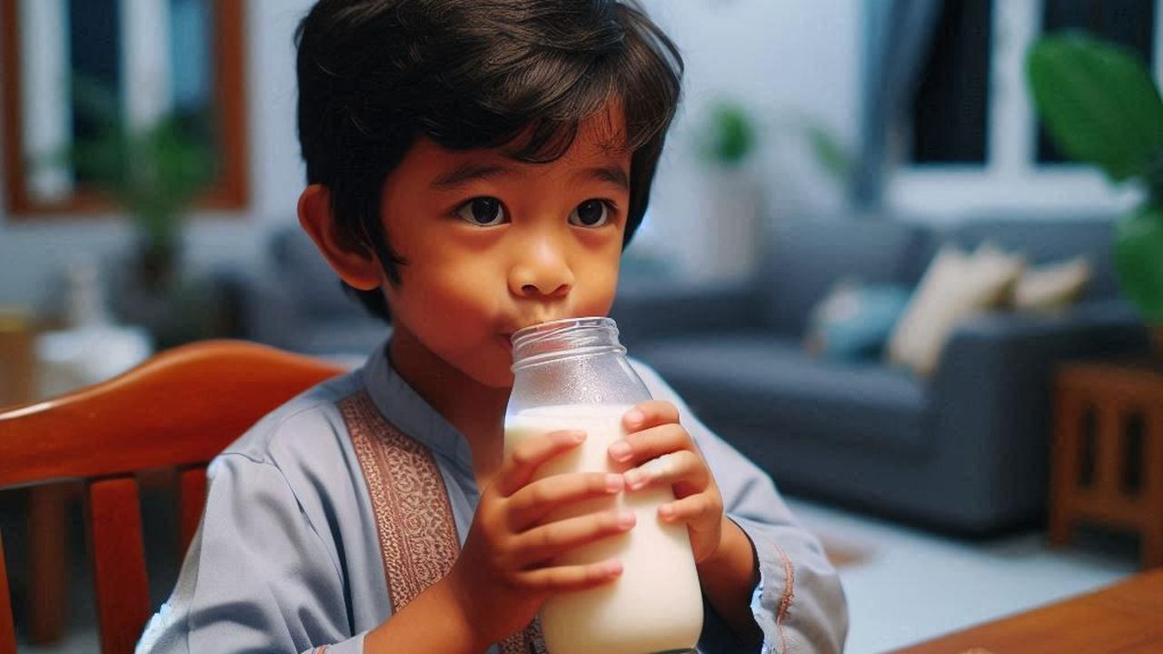 Ilustrasi Minum Susu