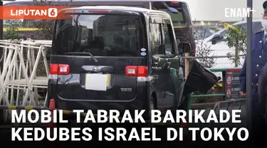 Barikade Dekat Kedutaan Besar Israel di Tokyo Ditabrak Pemobil