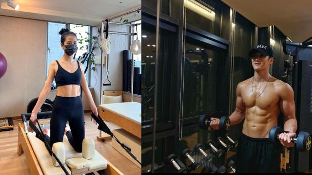 Jisoo Blackpink dan Ahn Bo Hyun Memiliki Roti Sobek di Area Perut. Ini Bisa Didapat Bila Rutin Berolahraga dan Jaga Makan. Ini Olahraga Ahn Bo Hyun dan Jisoo untuk Mendapatkan Perut Sixpack (Foto: instagram.com/pilates.sun dan instagram.com/bohyunahn)