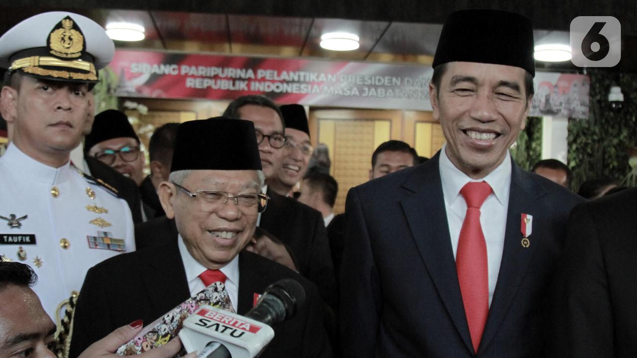 Senyum Jokowi-Ma'ruf Usai Dilantik Jadi Presiden dan Wakil Presiden