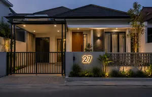 6 Model Nomor Rumah Berlampu LED, Estetik dan Mudah Terlihat Saat Malam Hari