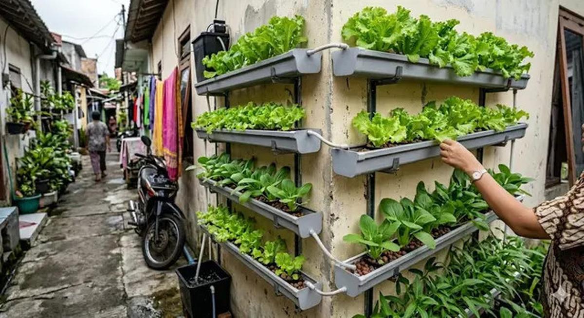 7 Inspirasi Kebun Mini Hidroponik untuk Rumah di Gang Sempit, Hijaukan Lahan Terbatas