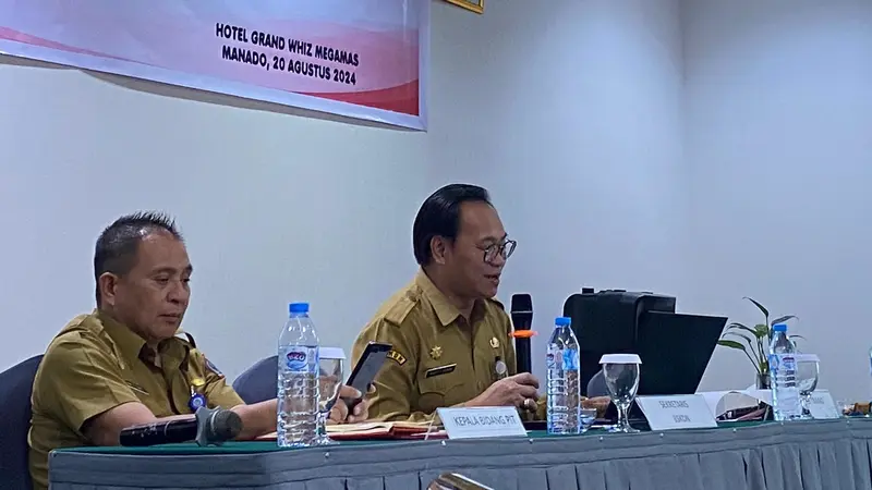 Sekretaris BSKDN Kemendagri Noudy RP Tendean Noudy, pada kegiatan Diseminasi Pemanfaatan Riset dan Inovasi Daerah Provinsi Sulut. (Istimewa)