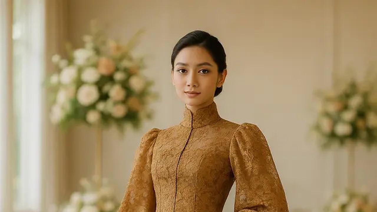 8 Model Kebaya Janggan Brokat Lengan Balon yang Kini Tren di 2025, Tampil Fresh dan Elegan