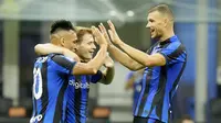 Inter Milan akhirnya kembali ke jalur kemenangan dengan menundukkan Cremonese dalam duel pekan keempat Serie A 2022/23, Rabu (31/8/2022). (AP/Luca Bruno)