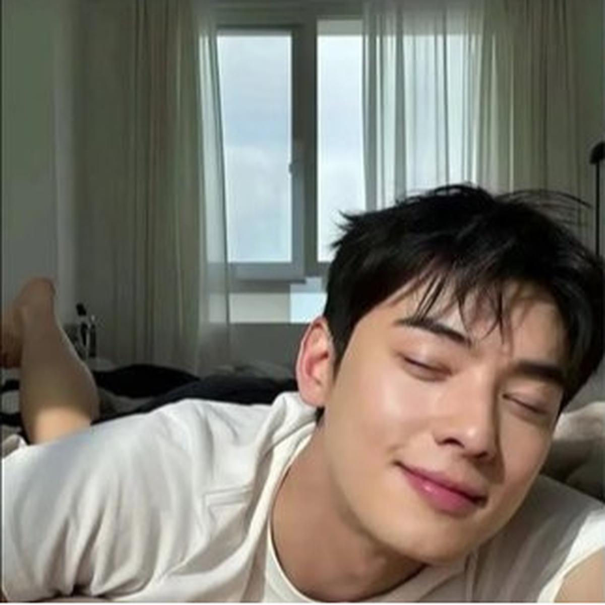 7 Potret Cha Eun Woo Pose Tidur, Merem Aja Cakepnya Ugal-Ugalan
