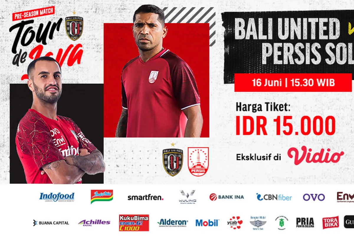 Live Streaming Tour de Java : Bali United vs Persis Solo di Vidio, Rabu 16 Juni 2021