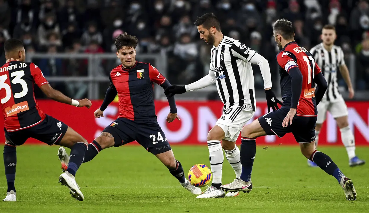 Skuad Massimiliano Allegri yang sebelumnya berada di peringkat delapan merangsek naik ke urutan lima. Juve mengoleksi 27 poin, hasil dari delapan kemenangan, tiga imbang, dan menelan lima kekalahan. (AP/Marco Alpozzi/LaPresse)