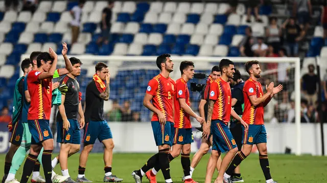 Timnas Spanyol mengalahkan Prancis 4-1 di semifinal Piala Eropa U-21 2019.