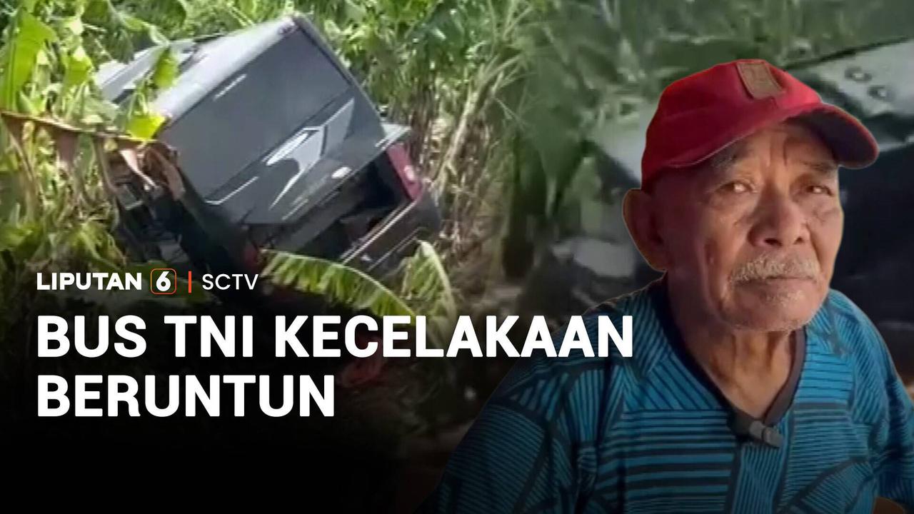 Bus TNI Kecelakaan Beruntun