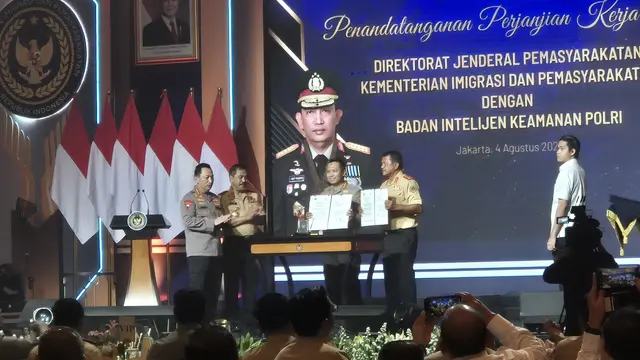 Perkuat Sinergi Tugas & Fungsi, Kemenimipas dan Polri Teken Perjanjian Kerja Sama Strategis