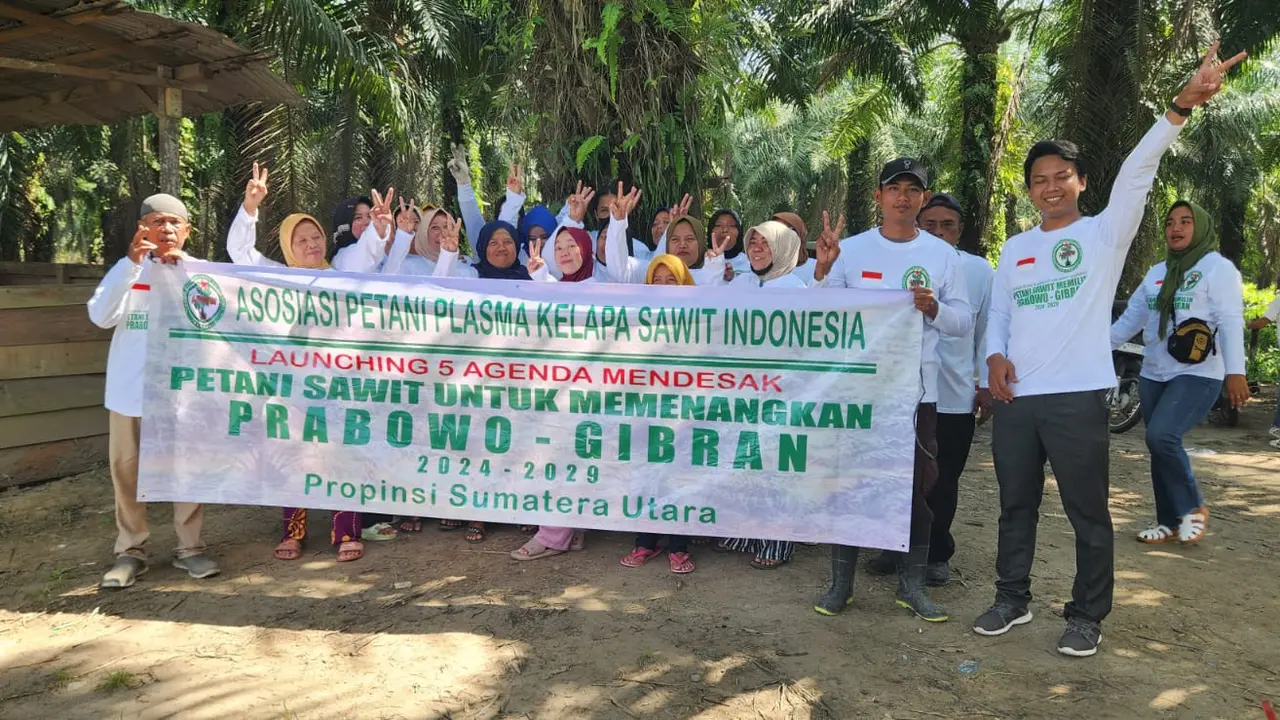 Petani Sawit di Pulau Sumatera Deklarasi Dukungan untuk Prabowo-Gibran di Pilpres 2024.