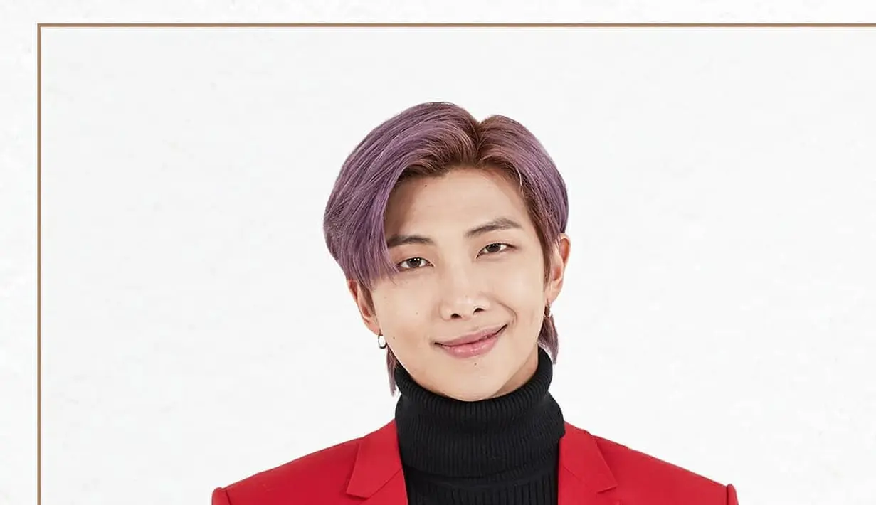 Warna ungu memberikan kesan aesthetic pada rambut mullet RM/copyright instagram/bts.bighitofficial