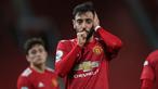 Bruno Fernandes menjadi bagian penting Manchester United saat ini. Didatangkan dengan harga 67,6 juta pound pada Januari 2020, ia mampu mendongkrak performa Setan Merah secara signifikan. Fernandes tercatat tampil sebanyak 106 kali dengan mencetak 47 gol dan 34 assist. (AFP/Nick Potts)