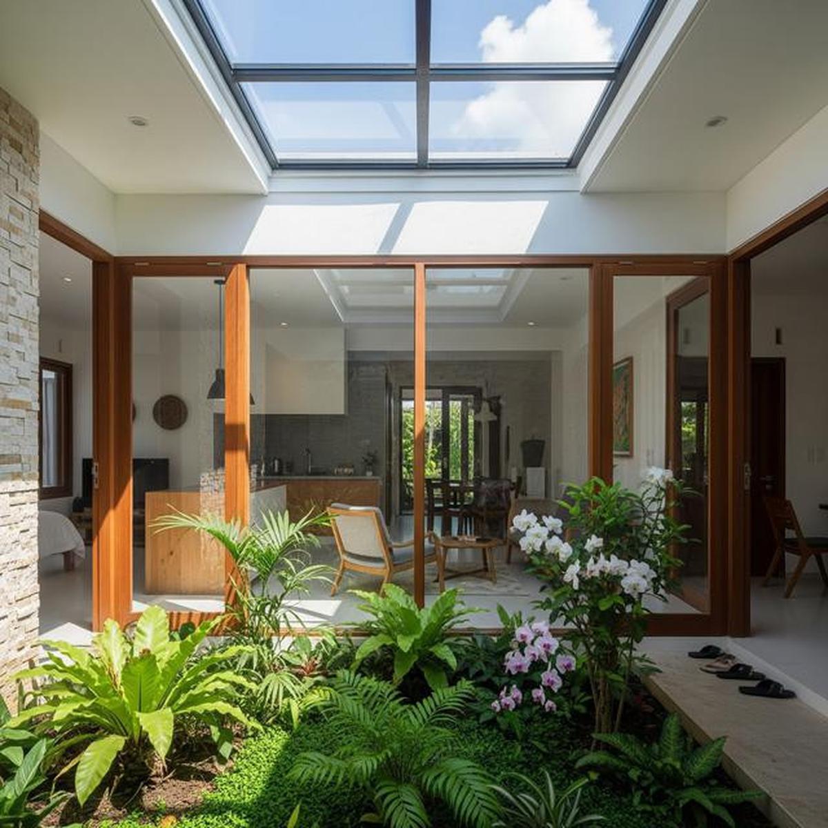 7 Model Rumah Kecil Tapi Luas dengan Taman Dalam Rumah, Asri dan Modern