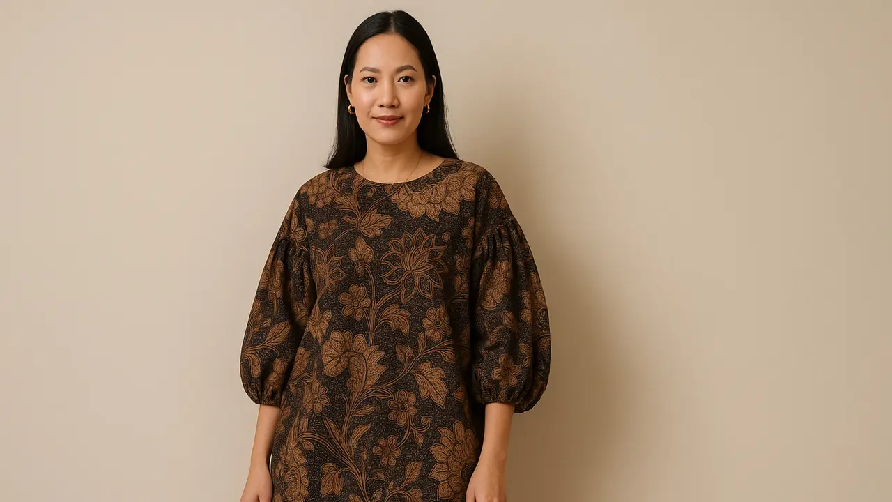 Model Baju Batik Tunik Bawahan Rok Plisket (Foto: ChatGPT)