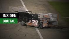 Berita video insiden brutal perkelahian dua pebalap, Shawn Cullen dan Jeffrey Swinford, di lintasan balapan Anderson Speedway, di Indiana, Amerika Serikat.