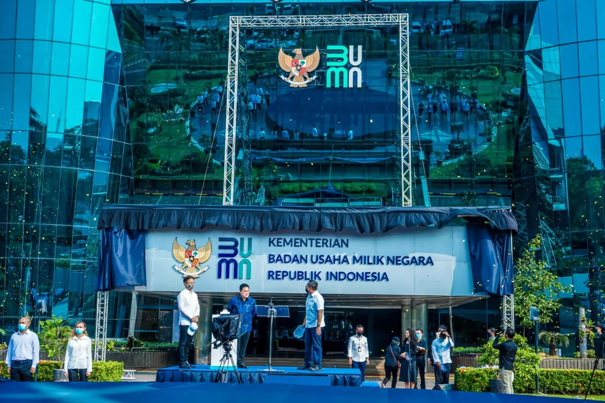Erick Thohir Resmikan Logo Baru Kementerian BUMN