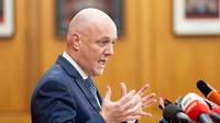 Perdana Menteri Selandia Baru Christopher Luxon saat berbicara dengan awak media di&nbsp;Wellington pada 3 November 2023. (Dok. AFP)