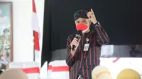 Gubenur Jawa tengah, Ganjar Pranowo saat dalam acara Peringatan Hari Kartini tahun 2022 di Pendopo drh. Soepardi, Kabupaten Magelang, Kamis (21/4/2022).