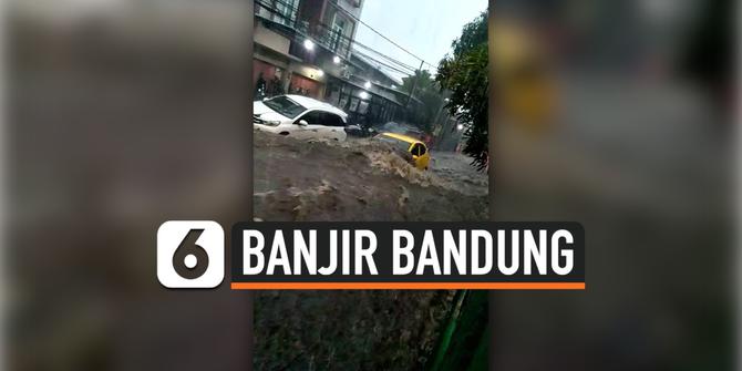 VIDEO: Detik-detik Banjir Melanda Kawasan Jalan Pasteur Bandung
