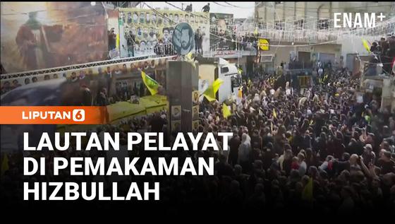 Di Tengah Gencatan, Ribuan Warga Padati Pemakaman Hizbullah di Lebanon