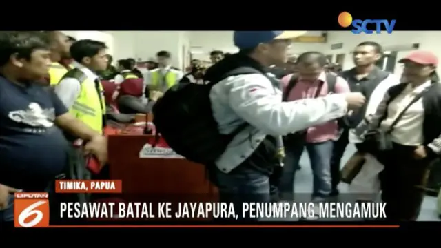 Penumpang mengamuk saat pesawat Sriwijaya Air SJ 588 batal ke Jayapura karena alasan pesawat harus kembali ke Makassar.
