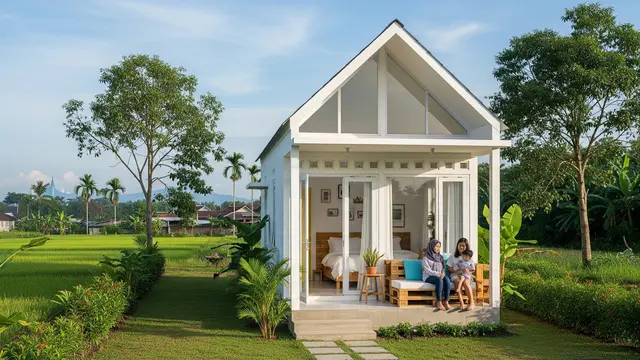 Desain Rumah Hemat & Cantik untuk Keluarga Muda di Pedesaan/Ilustrasi Gemini AI