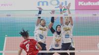 TNI AU Electric mengalahkan Jenggolo Sport Sidoarjo 3-0 (25-17, 25-22, 25-17) pada laga Pul DD Livoli Divisi Utama 2025 putaran reguler kedua di GOR Utama, Bojonegoro, Rabu (17/9). (foto: PBVSI)