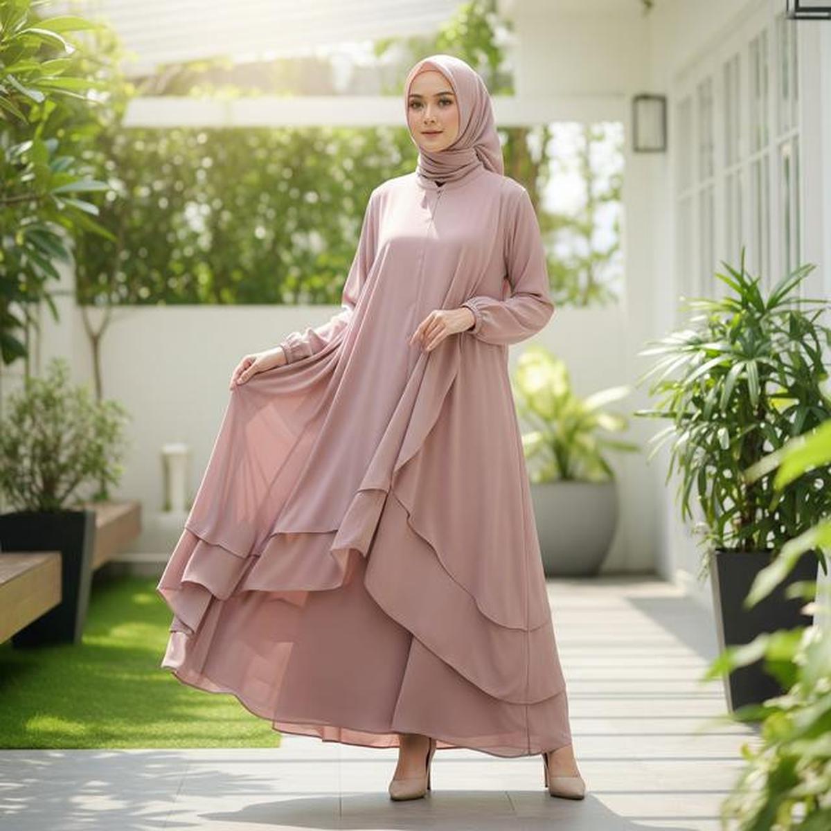 8 Model Gamis Longgar yang Tidak Panas dan Tetap Terlihat Anggun