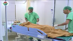 Pasien kurang mampu, Suratmi, menjalani operasi usus buntu gratis di Rumah Sakit (RS) Hermina, Kemayoran, Jakarta. 