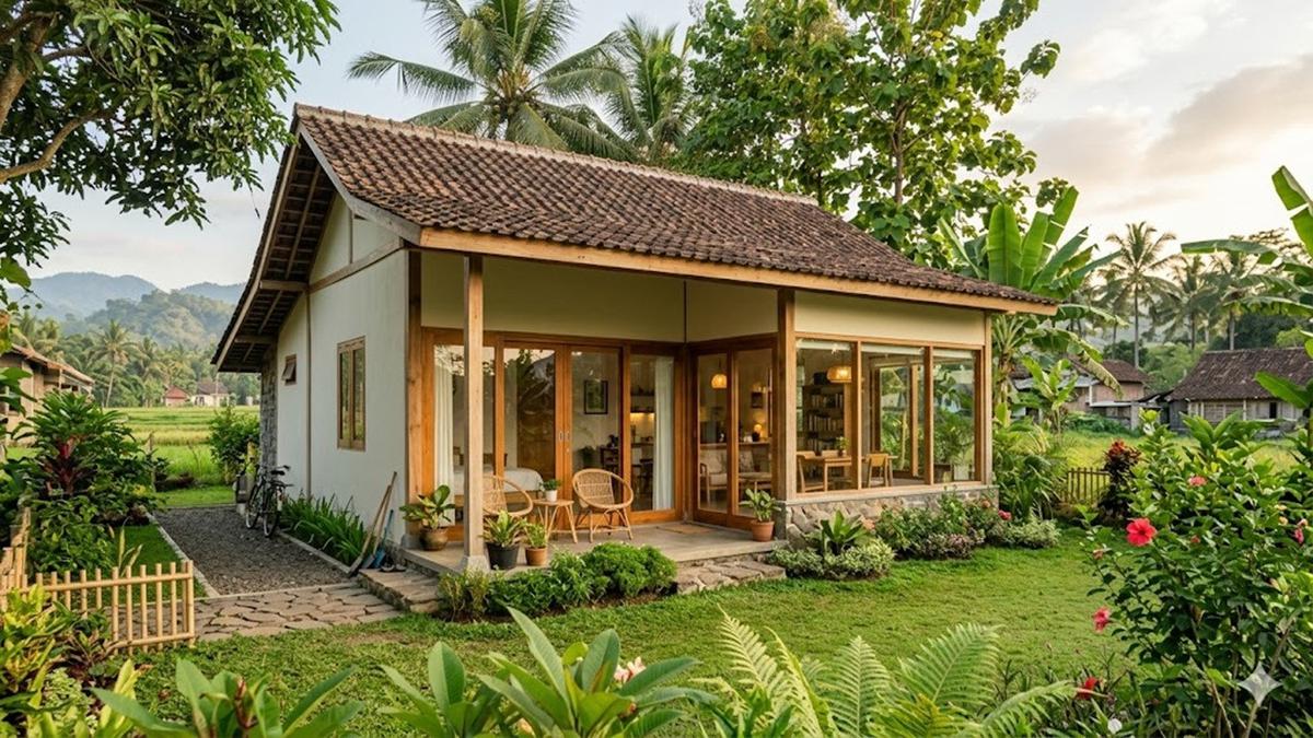 7 Model Rumah Sederhana di Desa dengan Banyak Bukaan, Solusi Hunian Adem dan Hemat Energi