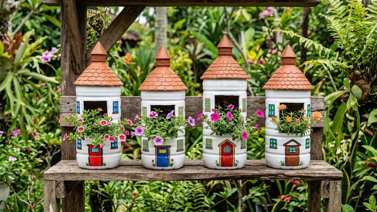 Pot Bunga Berbentuk Rumah Mini