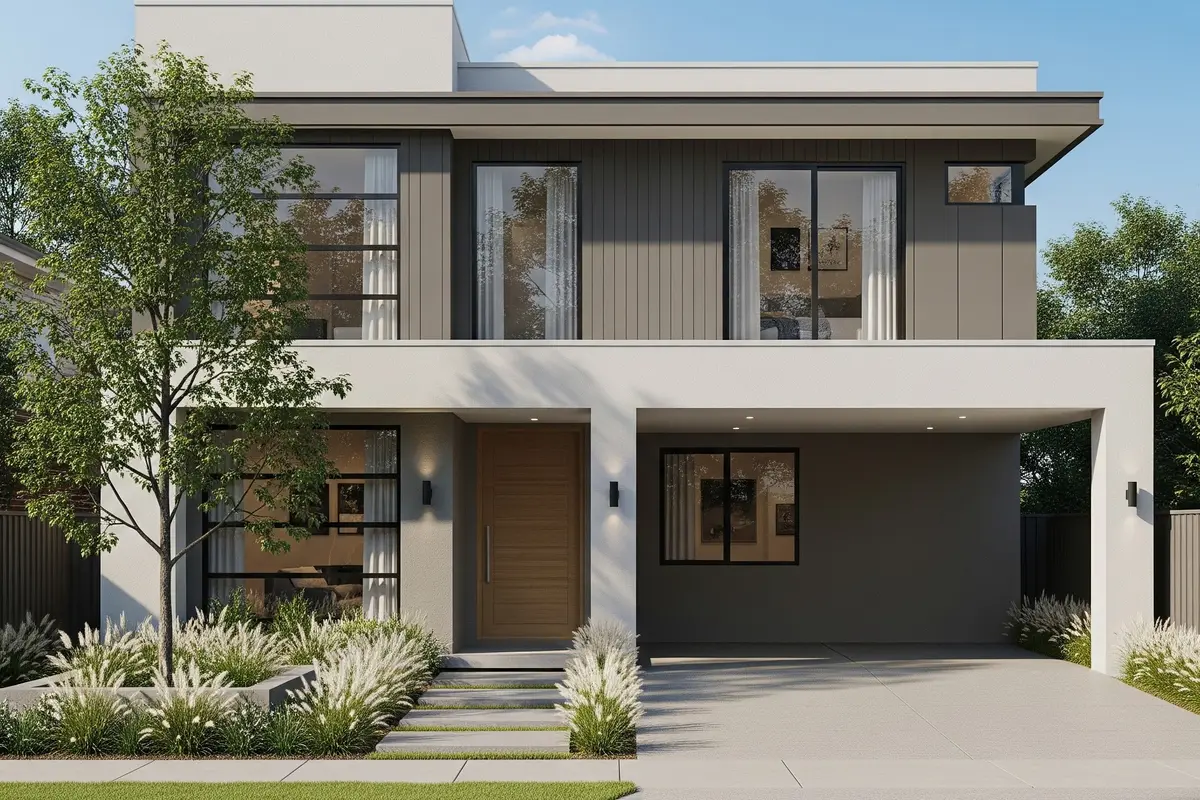 Desain Fasad Rumah Type 27 agar Terlihat Seperti Type 36 (Image by Gemini AI)