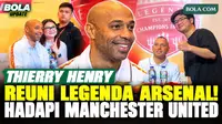 Legenda Arsenal, Thierry Henry, hadir dalam acara meet and greet North London Legends di Ritz-Carlton Jakarta, Sabtu (10/10/2026). Acara ini menghadirkan tujuh mantan pemain The Gunners, yakni Thierry Henry, Gilberto Silva, Ashley Cole, Robert Pires,...