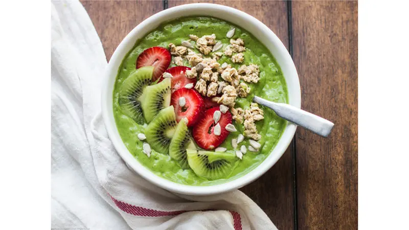 Resep Sarapan Rendah Kalori dengan Green Smoothies Bowl