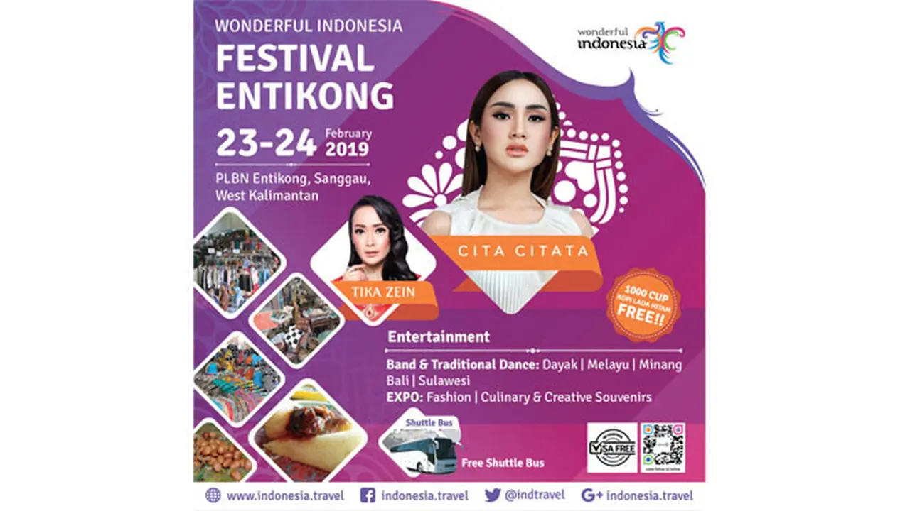 Cita Citata Ajak Fans Meriahkan Festival Crossborder di Entikong