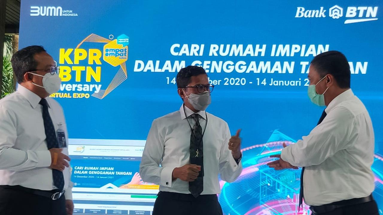 Direktur Utama Bank BTN Pahala Nugraha Mansury ketika membuka KPR BTN Anniversary Virtual Expo