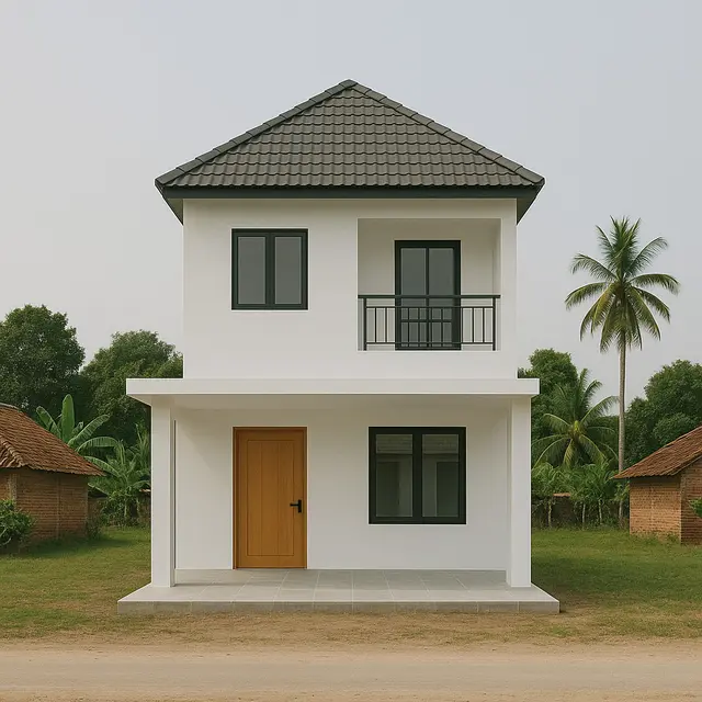 Rumah dengan Teras Luas/via ChatGPT