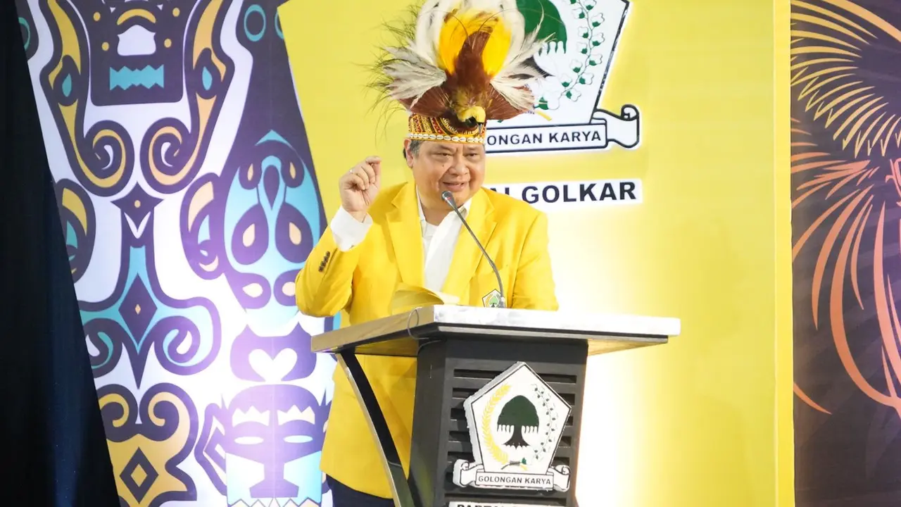 Ketua Umum DPP Partai Golkar Airlangga Hartarto optimistis partainya mampu memenuhi target perolehan kursi legislatif untuk wilayah Papua (Istimewa)