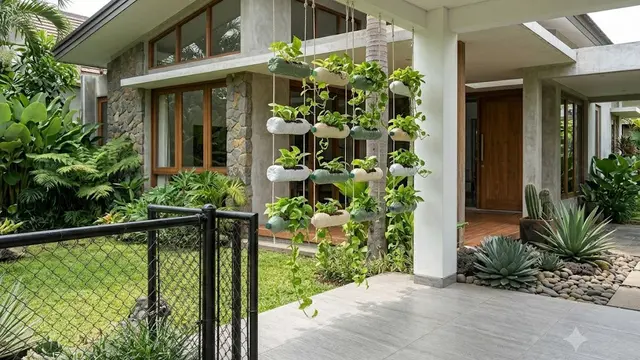 Taman Vertikal dari Botol Plastik Bekas